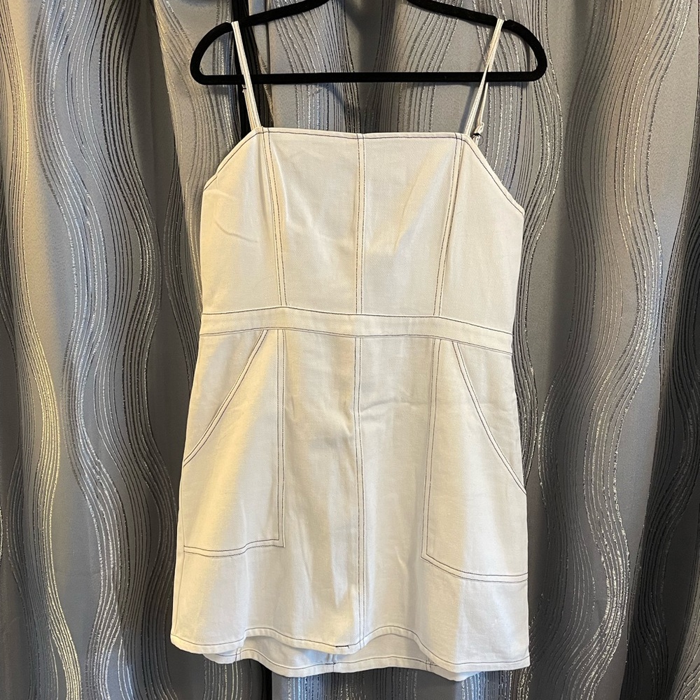 White Jean dress from Charlotte Russe. New with tags!